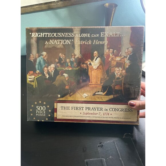 Puzzle New‎ 500 piece The First Prayer In Congress - Picture 1 of 3